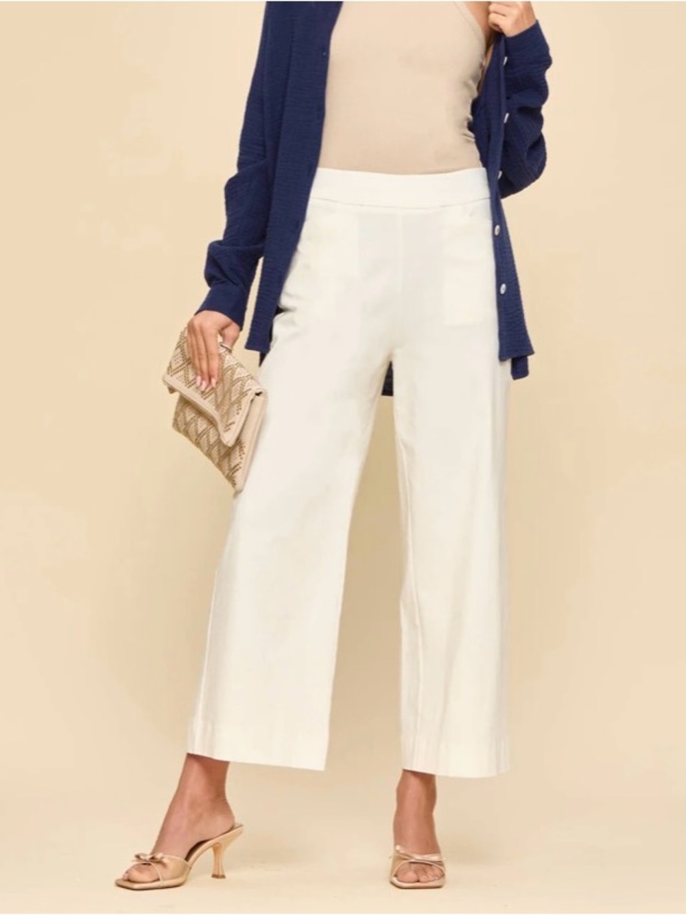 Dear Scarlett - Everyday Only Pair Wide Leg Pants: OFF WHITE (view all photos)